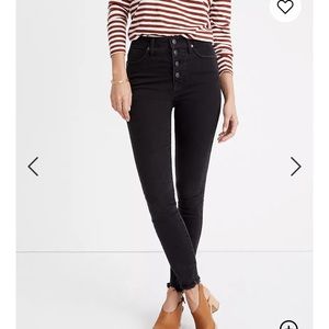 10” high rise skinny jeans